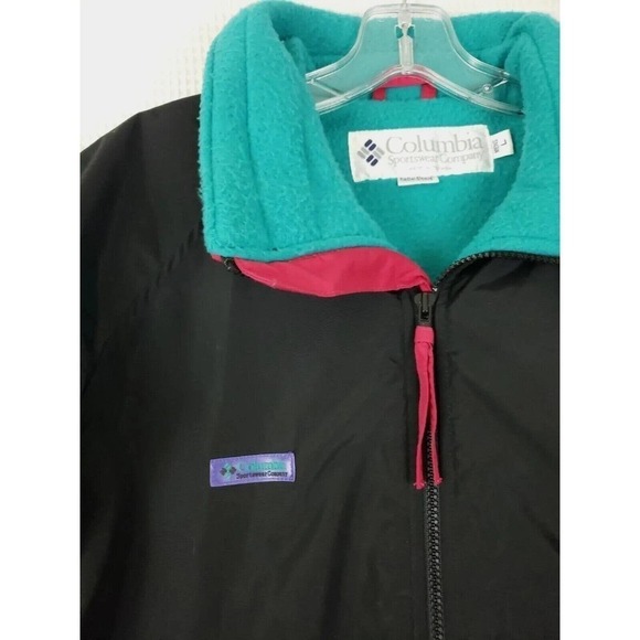 Vtg. Columbia Sportswear Company Jacket Layered Radial Sleeve Mens Size L Black. - Picture 1 of 15